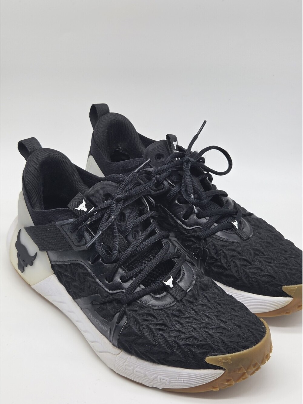 Under Armour Project Rock Black Gum training shoes Size M 10.5